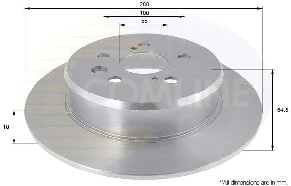 Brake disc, 1pcs REAR ADC01101 - image 2