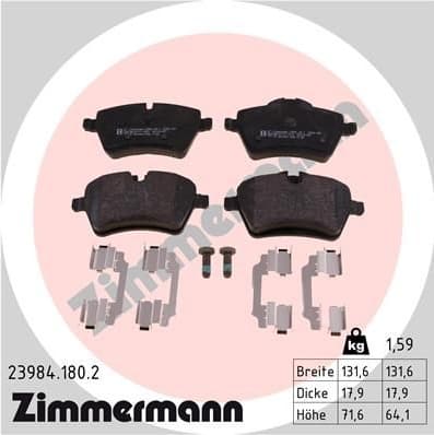 Brake Pad Set, disc brake 23984.180.2