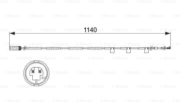 Warning Contact, brake pad wear 1987473525 - image 2