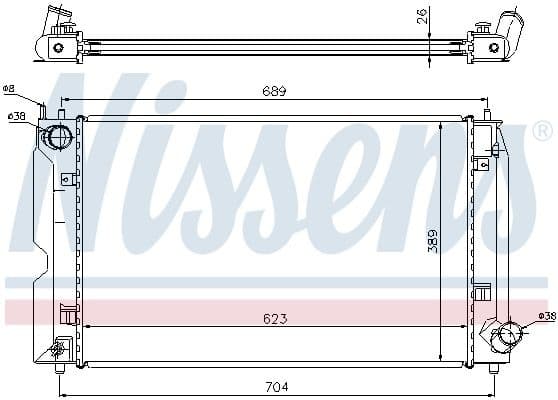 Radiator, engine cooling 64647A