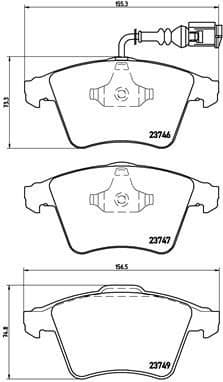 Brake pads front, Top Quality P85081