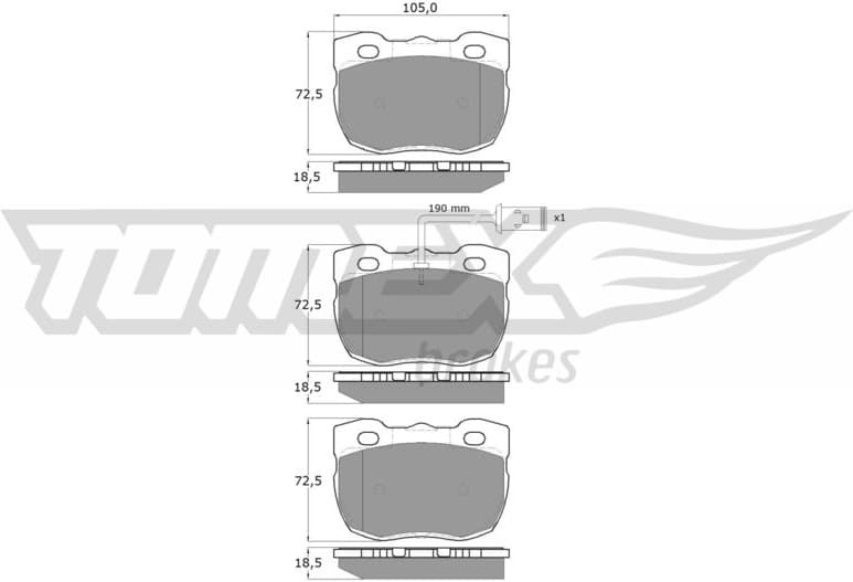 Brake Pad Set, disc brake TX 16-23