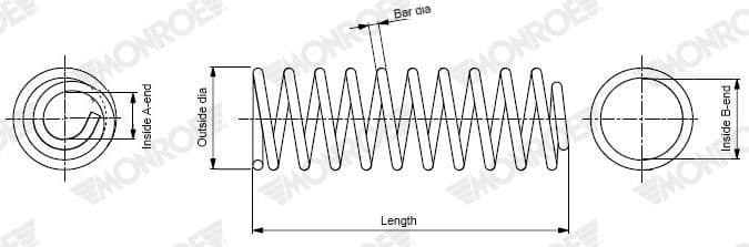 Suspension Spring MONROE SPRINGS SP4955