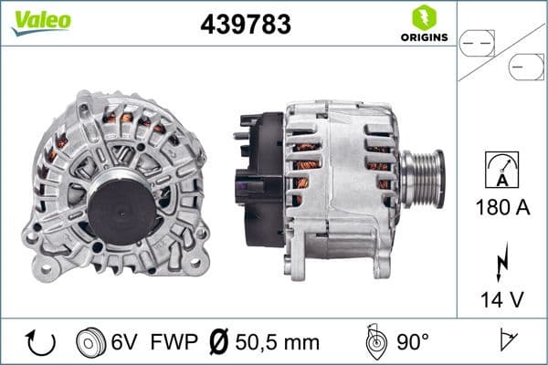 Alternator VALEO ORIGINS NEW OE TECHNOLOGY 439783