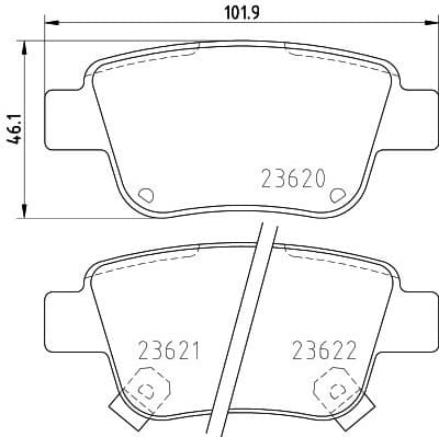 Brake Pad Set, disc brake 8DB 355 017-331 - image 2