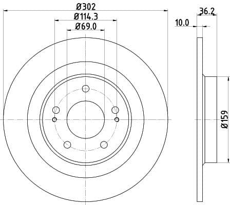 Brake Disc PRO 8DD 355 120-431 - image 4