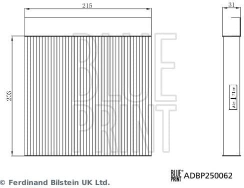 Filter, cabin air ADBP250062