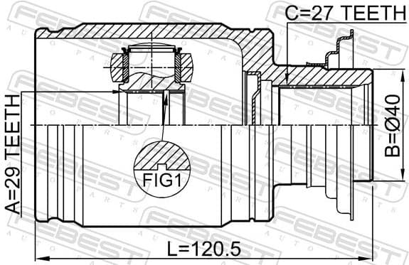 Joint Kit, drive shaft 0311-CIV5DRH - image 2