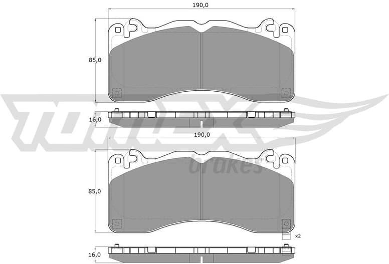 Brake Pad Set, disc brake TX 60-08