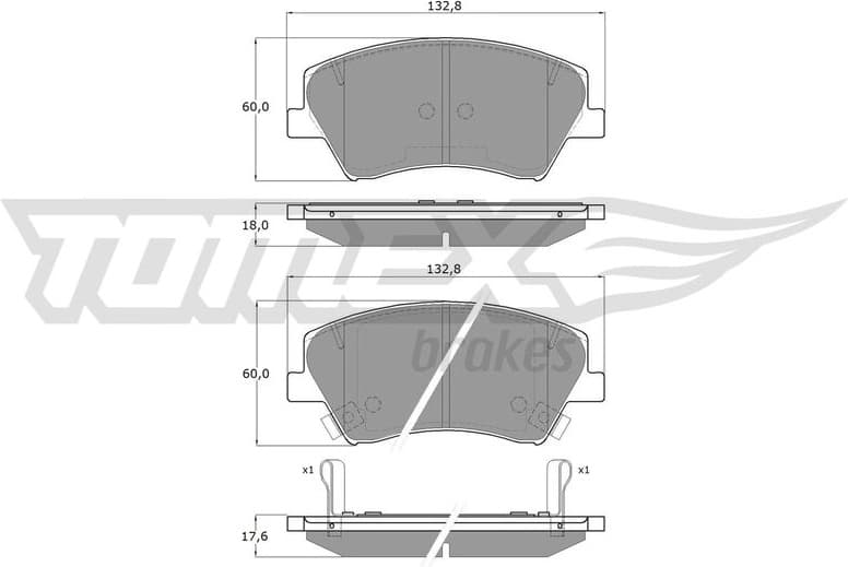 Brake Pad Set, disc brake TX 18-68