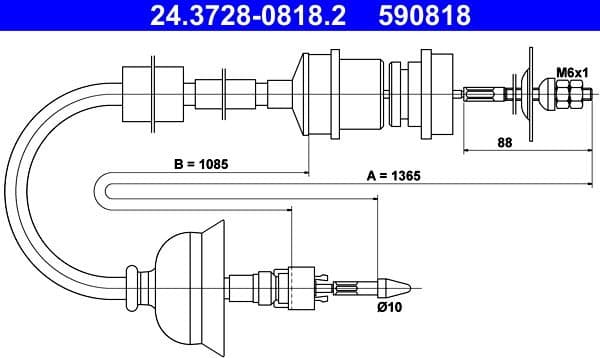Cable Pull, clutch control 24.3728-0818.2