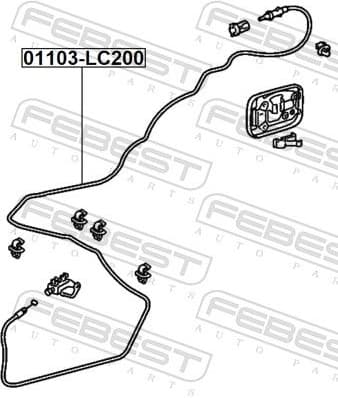 Cable Pull, fuel filler cap/flap unit 01103-LC200 - image 2