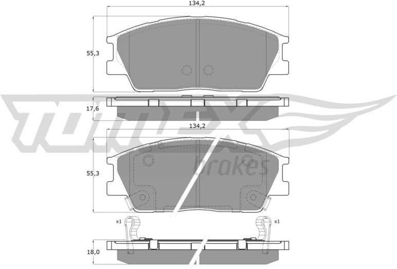 Brake Pad Set, disc brake TX 60-01