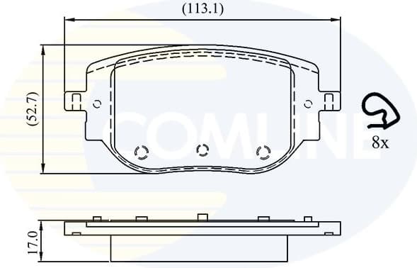 Brake pads rear CBP03969