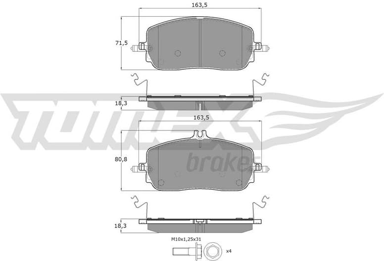 Brake Pad Set, disc brake TX 60-30