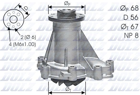 Water Pump, engine cooling M176