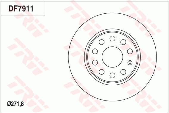 Brake discs kit rear, (2pcs), Top Quality DF7911 - image 7
