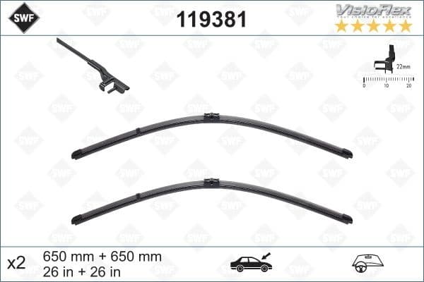 Wiper Blade DAS ORIGINAL SET 119381