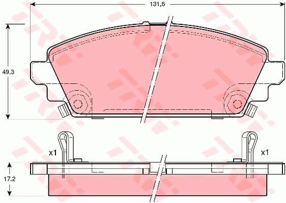 Brake Pad Set, disc brake GDB3189