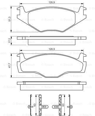 Brake Pad Set, disc brake 0986494057 - image 7