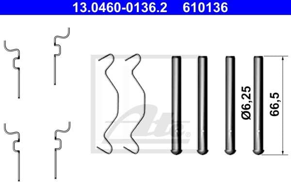 Accessory Kit, disc brake pad 13.0460-0136.2 - image 2