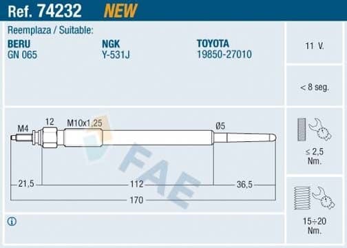Glow Plug 74232