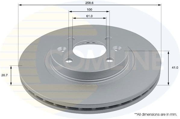 Brake disc, 1pcs FRONT ADC1507V - image 2