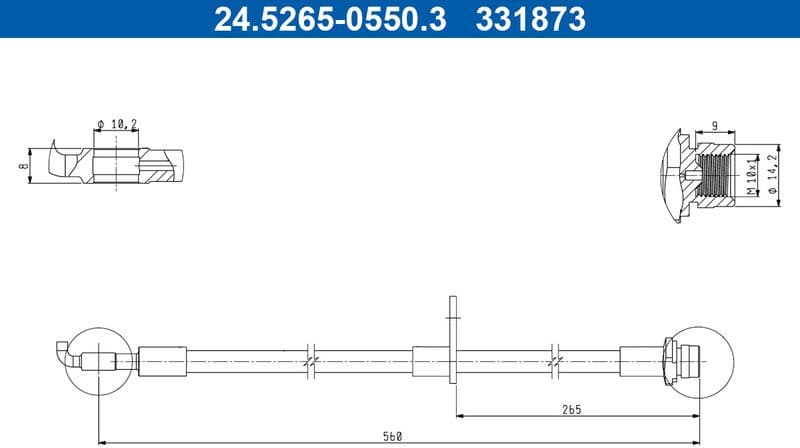 Brake Hose 24.5265-0550.3