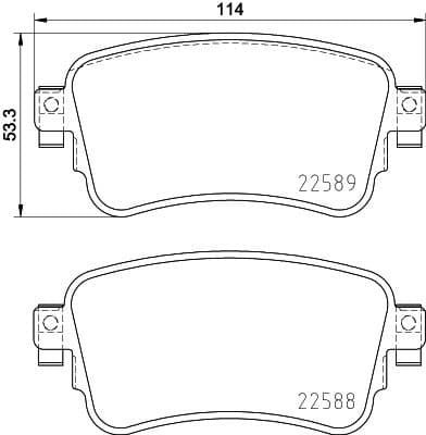 Brake Pad Set, disc brake 8DB 355 037-681