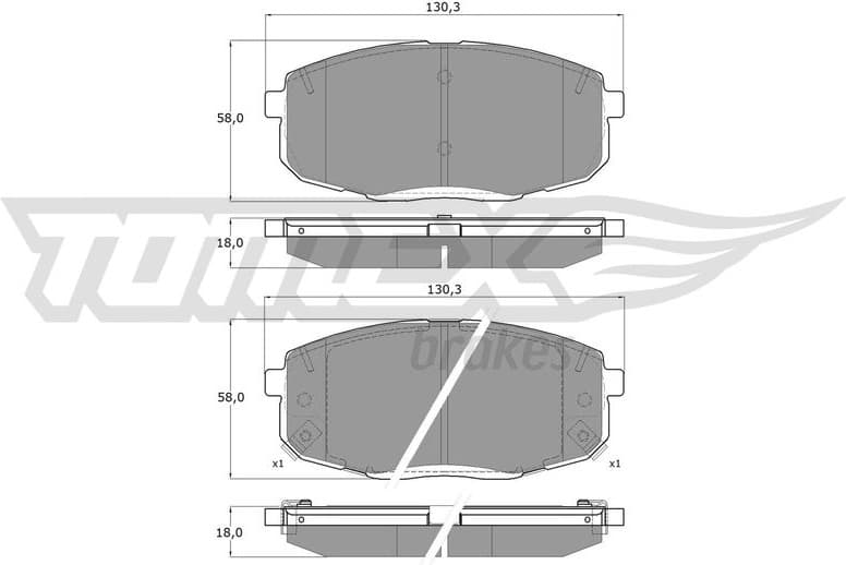Brake Pad Set, disc brake TX 14-991