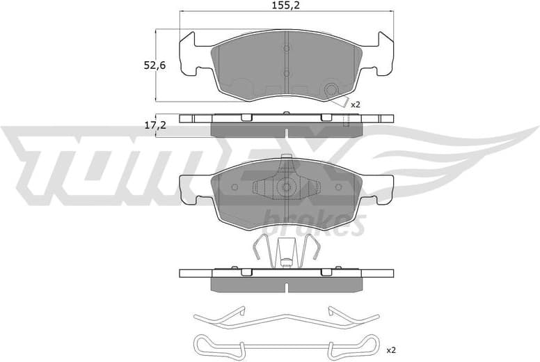 Brake Pad Set, disc brake TX 17-92