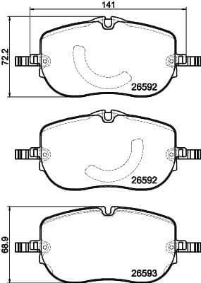 Brake Pad Set, disc brake 8DB 355 044-261