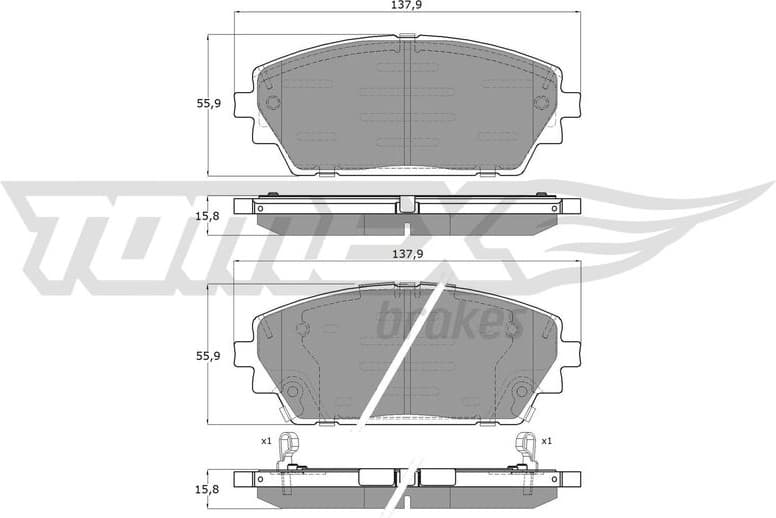 Brake Pad Set, disc brake TX 19-77