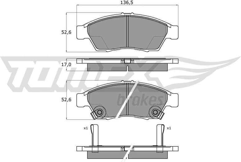 Brake Pad Set, disc brake TX 16-08