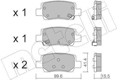 Brake Pad Set, disc brake 22-1458-0