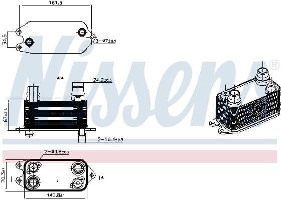 Oil Cooler, automatic transmission ** FIRST FIT ** 91383 - image 6
