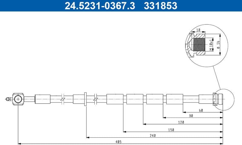 Brake Hose 24.5231-0367.3