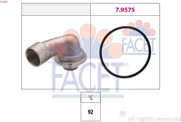 Thermostat, coolant Made in Italy - OE Equivalent 7.8349