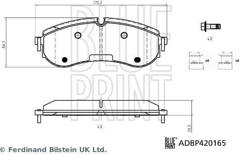 Brake Pad Set, disc brake ADBP420165