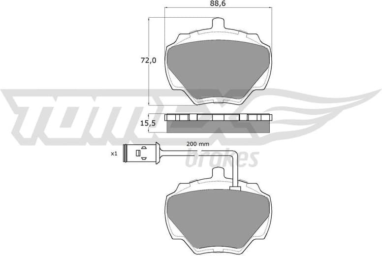Brake Pad Set, disc brake TX 15-50