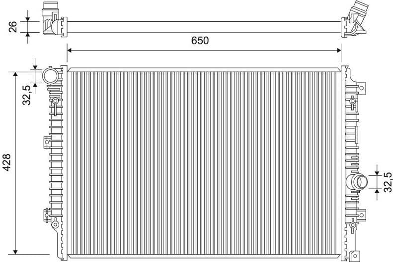 Radiator, engine cooling 701667