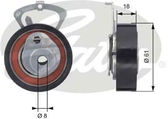 Tensioner Pulley, timing belt PowerGrip™ T43078
