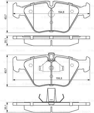 Brake Pad Set, disc brake 0986424485 - image 7