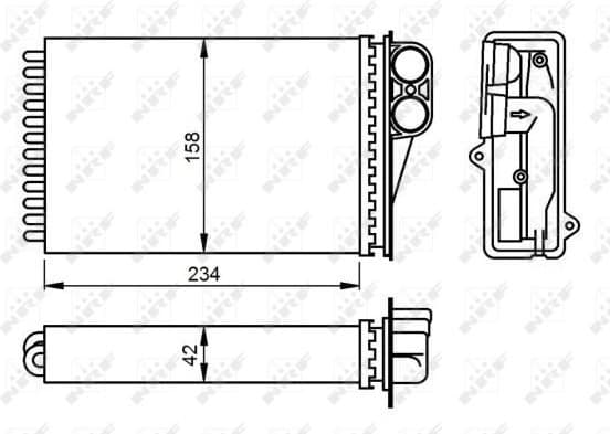 Heat Exchanger, interior heating EASY FIT 54304