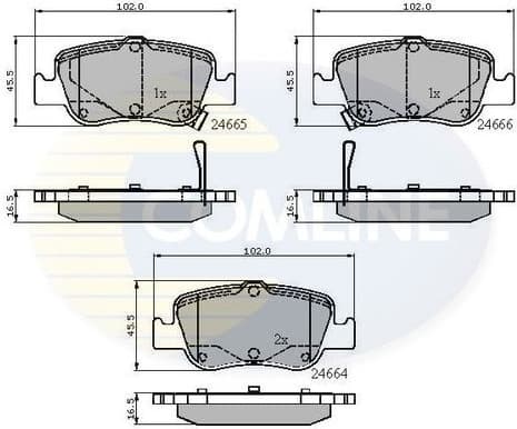 Brake pads rear CBP31572