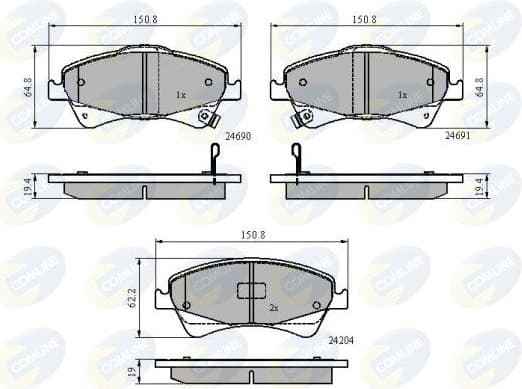 Brake pads front CBP31799