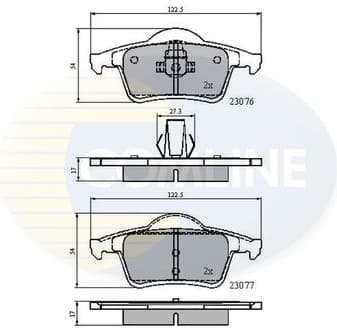 Brake pads rear CBP0729