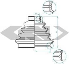 Bellow, drive shaft 190963 - image 3