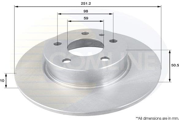 Brake disc, 1pcs REAR ADC1806 - image 2