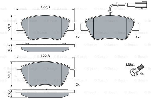 Brake Pad Set, disc brake 0986424597 - image 7